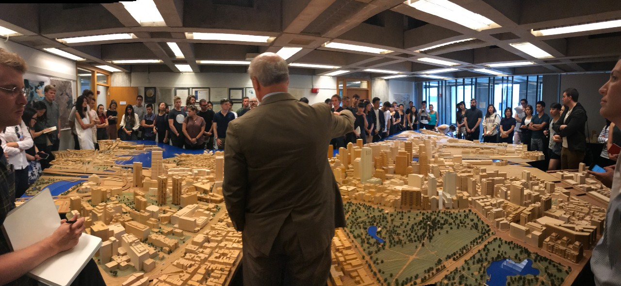 The City of Boston's Planning Department model room is located on the ninth floor of Boston City Hall.